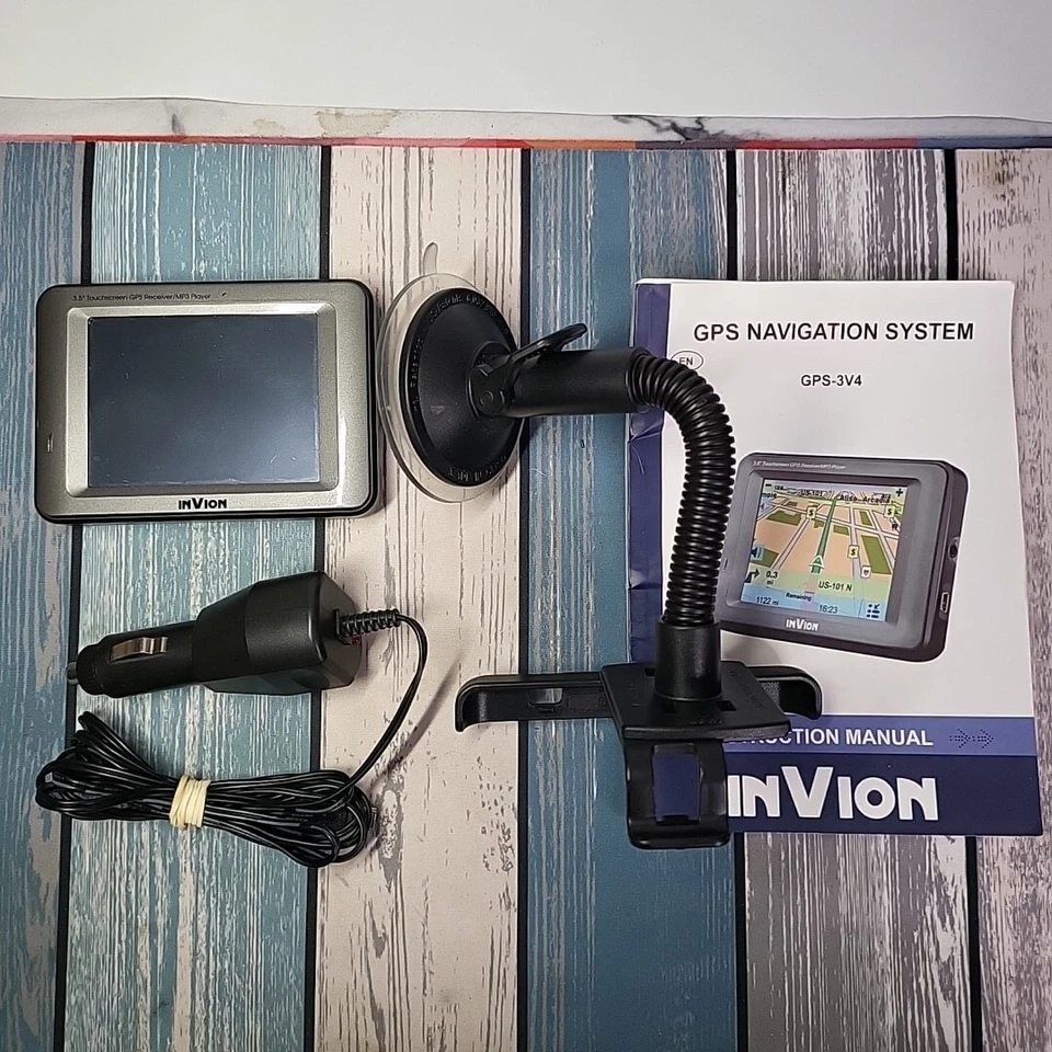 Invion GPS-3V406-IUS, 3.5" Touchscreen Automotive Portable GPS Navigator W/XTRAS - Image 1 of 4
