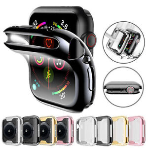 Watch Case Cover For Apple Watch 9 8 7 6 5 4 SE Full Screen Protector TPU Bumper