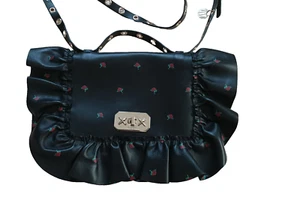 RED VALENTINO Rock Ruffle - Schultertasche schwarz - mit Rosenprint - Bild 1 von 12
