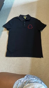 Moncler navy blue polo shirt size medium - Picture 1 of 6