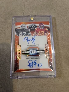 2024 Hall of Fame Safeties 49ers Ronnie Lot Steelers Troy Polamalu Dual Auto /4 - Bild 1 von 24