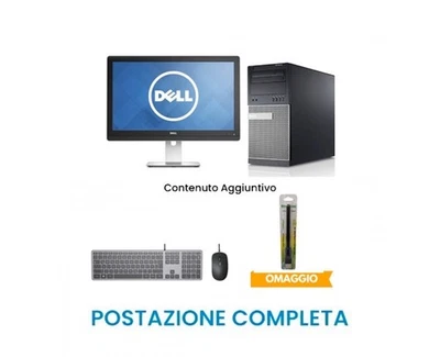 Postazione Competa Pc Computer fisso DELL i3 4150 + Monitor 23 + Kit Tastiera - Immagine 1 di 2