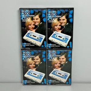 Vintage Boots C90 Micro-Ferric Audio Cassette Tape Bundle x 4 - Picture 1 of 12