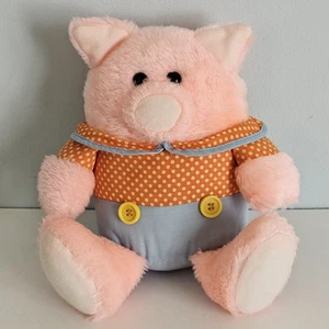 Vintage 1978 Playskool rosa Schwein Plüschtier 10 Zoll Stofftier Spielzeug gepunktet Malvin - Bild 1 von 13