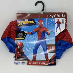 Marvel Spiderman Boys Youth Size M (8) Halloween Costume Jazwares NEW - Picture 1 of 7