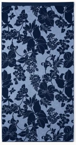 Telo mare jacquard Lands’ End in Deep Sea Navy floreale nuovo con etichetta in confezione originale - Foto 1 di 2