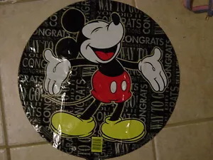 18" Mickey Mouse Congrats Mylar Balloon Birthday Grad AS LOW AS 75¢ EACH #20 - Picture 1 of 9