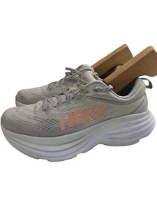 Hoka One One Womens Bondi 8 Gray Running Shoes Size 8B - Picture 1 of 9
