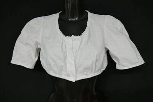 Gr.42 Dirndlbluse weiß Bluse für Dirndl H.Moser Baumwolle mit Spitze B10950 - Bild 1 von 4