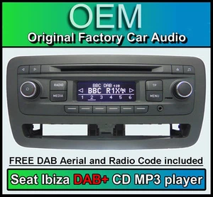 Seat Ibiza DAB+ Autoradio, Seat DAB+ Radio Digitale Lettore CD, Codice Radio - Picture 1 of 4