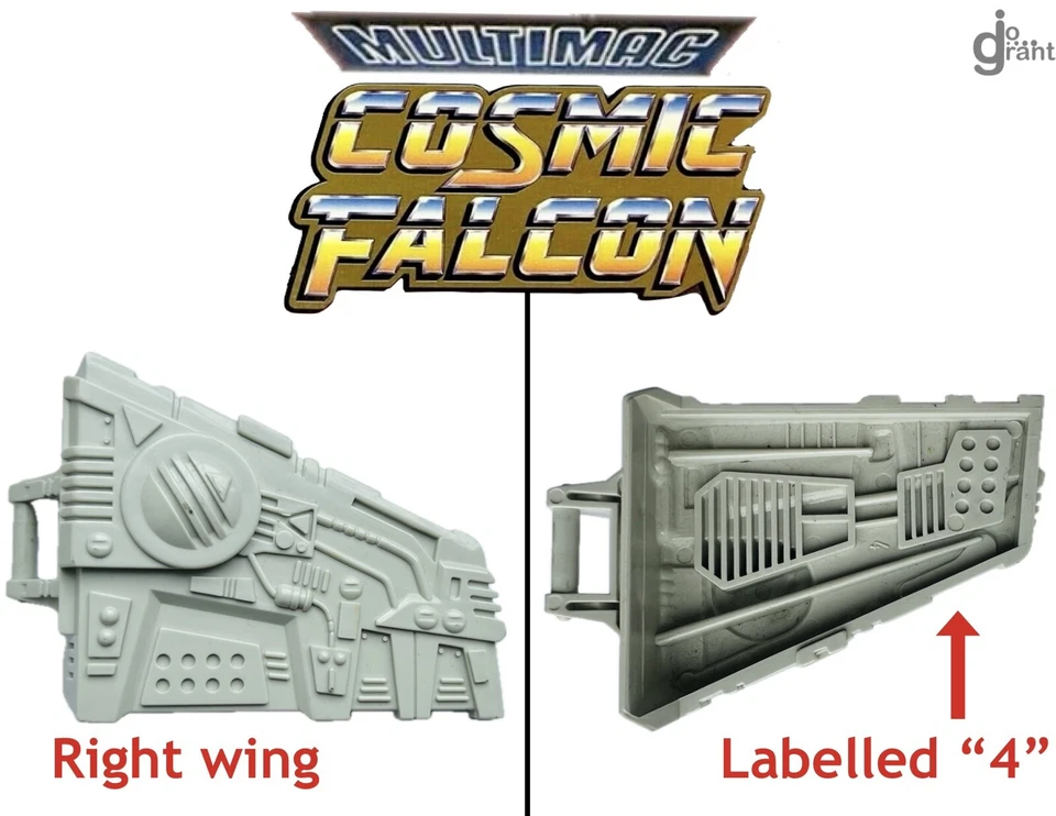 Sliverlit Multimac Galaxy Series Cosmic Falcon peça asa direita rotulada 4 - Imagem 1 de 1