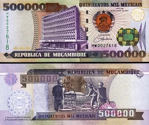 Mozambique 500000 500,000 Meticais 2003 (2004), UNC, REPLACEMENT, P-142 - Picture 1 of 3