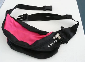 KELTY Vintage HOT PINK& BLACK Adult Fanny Pack 80/90s Small Nylon PRISTINE - Picture 1 of 8