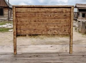 Queen Torched Handcrafted Solid Sturdy Wood Headboard Farmhouse Made In US HBQTR - Picture 1 of 15