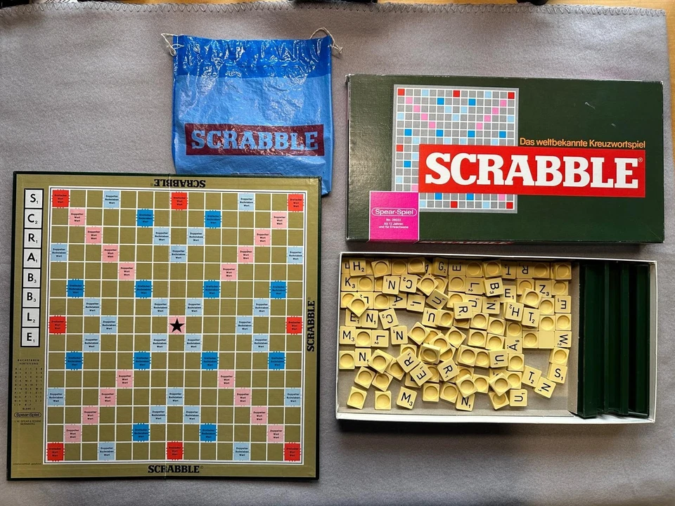 Spear-Spiel - Scrabble das weltbekannte Kreuzwortspiel - alte Ausgabe - ab 12 J. - Bild 1 von 1