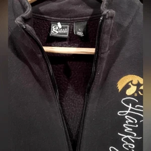 Iowa Hawkeyes Jacket Woman Size L Black Caitlin Clark Good Used Condition - Picture 1 of 10
