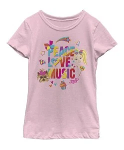 MSRP $17 Fifth Sun Pink 'Peace Love Music' Fitted Tee Pink Size Small NWOT - Picture 1 of 1