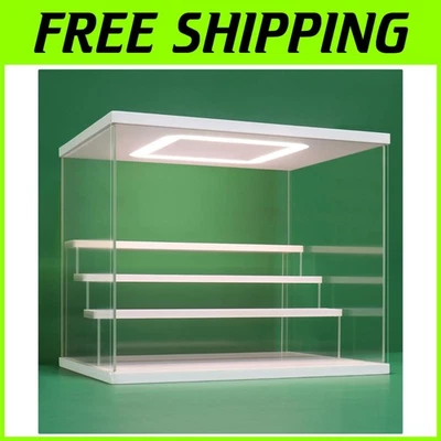 LED Light Acrylic Display Case Stand 4 Tier Organizer - Image 1 of 4