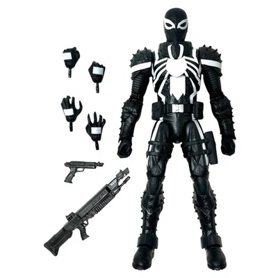 Marvel Legends Agent Venom - Figura y pistolas (sin cabeza desenmascarada) escala 1:12 Foto 1 de 2