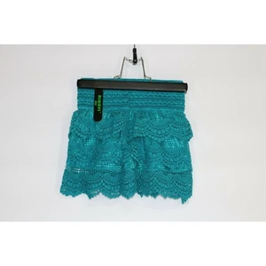 Always Girls Teal Lace Girls Shorts Size Small/Medium - Picture 1 of 5
