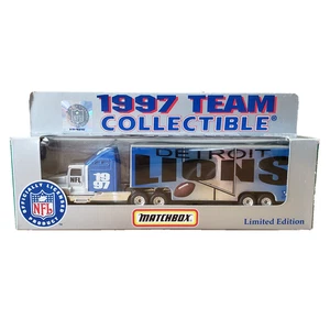 Matchbox Kenworth T600 Team NFL Detroit Lions 1997 Limited Edition Diecast 1:87 - Picture 1 of 11
