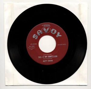 NAPPY BROWN - This Is My Confession / 7" 45 RPM Vinyl Single 1959 Savoy 45-1569 - Picture 1 of 2