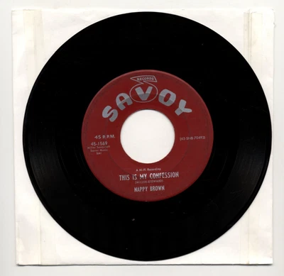 NAPPY BROWN - This Is My Confession / 7" 45 RPM Vinyl Single 1959 Savoy 45-1569 - Image 1 of 2