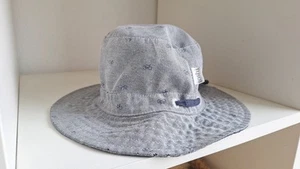 TOSHI Sunhat Boys Toddler Size S Hat Blue Bucket Wide Brim Bike - Picture 1 of 15