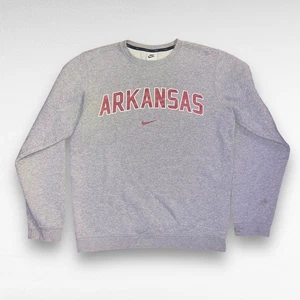Nike Arkansas Razorbacks Crewneck Center Swoosh Sweatshirt grau Gr. S - Bild 1 von 7