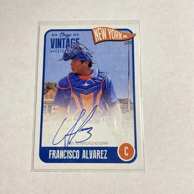 2020 Onyx Vintage Extended - Francisco Alvarez #EAFA Blue Ink Auto /275 - Image 1 of 2