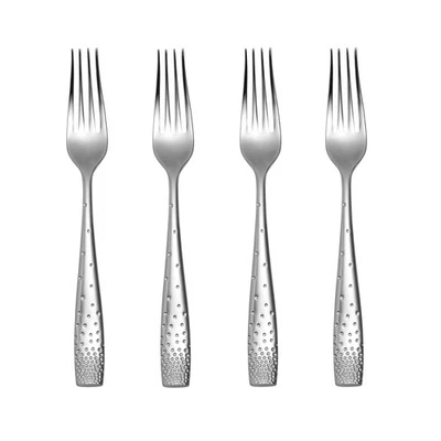 Tenedor de cena Nambe Dazzle de acero inoxidable 18/10 (juego de cuatro) Foto 1 de 4