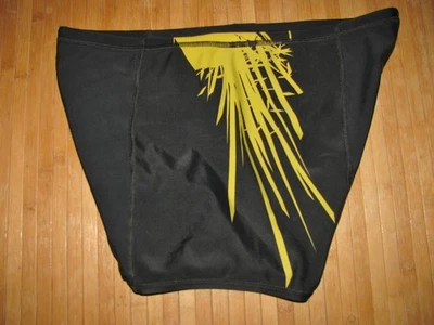 Traje de baño SPEEDO PIERNA CUADRADA Talla 38 Nylon Spandex Traje de baño NEGRO con AMARILLO Foto 1 de 4