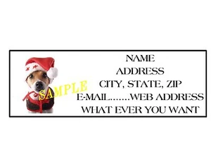 CHRISTMAS X-MAS DOG  ADDRESS LABELS COOL!! #23 - Picture 1 of 1