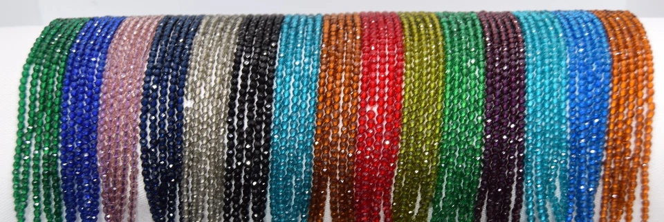 Beautiful 2mm  Faceted Rondelle Crystal Glass Beads Loose beads Jewelry making - Image 1 of 1