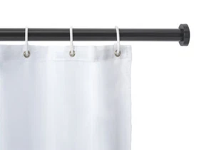 SCHÖNER WOHNEN-Kollektion Duschvorhang Teleskop-Stange Obleon 110-185cm Schwarz - Bild 1 von 6