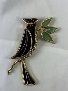 Roter Kardinal Vogel Buntglas Sonnenfänger Ornament 6" Handarbeit schwer - Bild 1 von 7