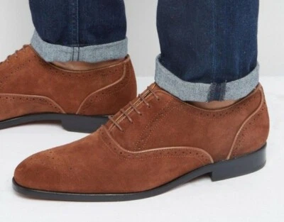 Paul Smith Gilbert Gamuza Cuero Oxford Brogue Zapato Marrón Talla UK 6 EU 40 Foto 1 de 4