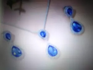 14K WHITE GOLD CLAD LAB CREATED SAPPHIRE DIAMOND EARRINGS & NECKLACE + BONUS - Picture 1 of 13
