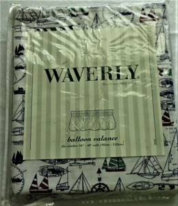 VALANCE BALLOON Topsail-NAUTICAL NEW 79" X 14" Sailboats Boat Yachts by Waverly - Picture 1 of 8