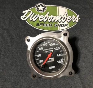 Bisel calibre estilo aeronave de 5" personalizado 4 pernos gas de tablero bisel Hot Rod caña para ratas - Imagen 1 de 5