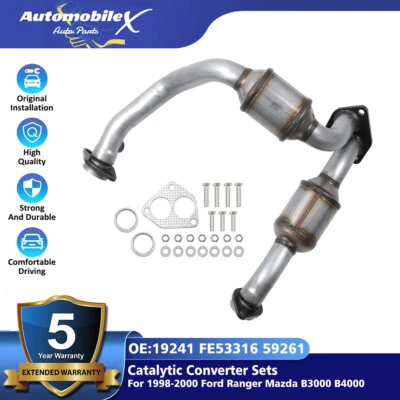 53316 Rear Catalytic Converter for Ford Ranger Mazda B3000 B4000 1998 1999 2000 - Imagem 1 de 4