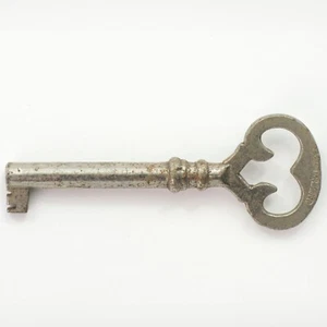 Antigua llave esqueleto de acero de cañón hueco de una sola broca - Imagen 1 de 3