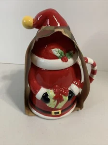 Holly Handcraft & Company Ceramic 17oz Santa Coffee Mug and Lid - Picture 1 of 7