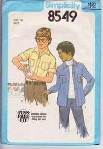 5498 SIMPLICITY c.1978 - SHIRT & WESTE - JUNGEN Gr. 10 - Bild 1 von 1
