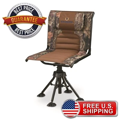 Hunting Blind Chair w/ Swivel Seat Rotating Folding Padded Camo Outdoor Hunting - Image 1 of 4