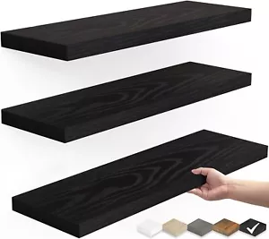 Floating Shelves for Wall, Wall Mounted Rustic Wood Shelves for Any Room - Picture 1 of 9