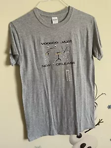 Nueva Camiseta Voodoo Jazz New Orleans Skeletons Bordada Gris Talla S - Imagen 1 de 1