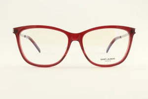 Rare Authentic Saint Laurent SL 92 004 Clear Red 56mm Glasses Frames RX-able - Picture 1 of 5