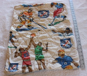 Vintage RARE ABC Wild World of Sports Quilted Zippered Pillowcase - Picture 1 of 12