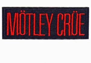 MOTLEY CRUE Embroidered Patch Iron on Sew Badge Nikki Sixx Metal Rock band 80s - Picture 1 of 9
